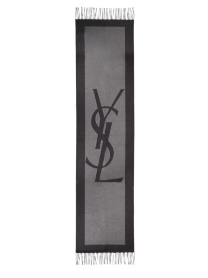 Saint Laurent Sciarpa Cassandre In Jacquard Di Seta