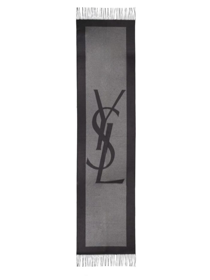 Saint Laurent Sciarpa Cassandre In Jacquard Di Seta