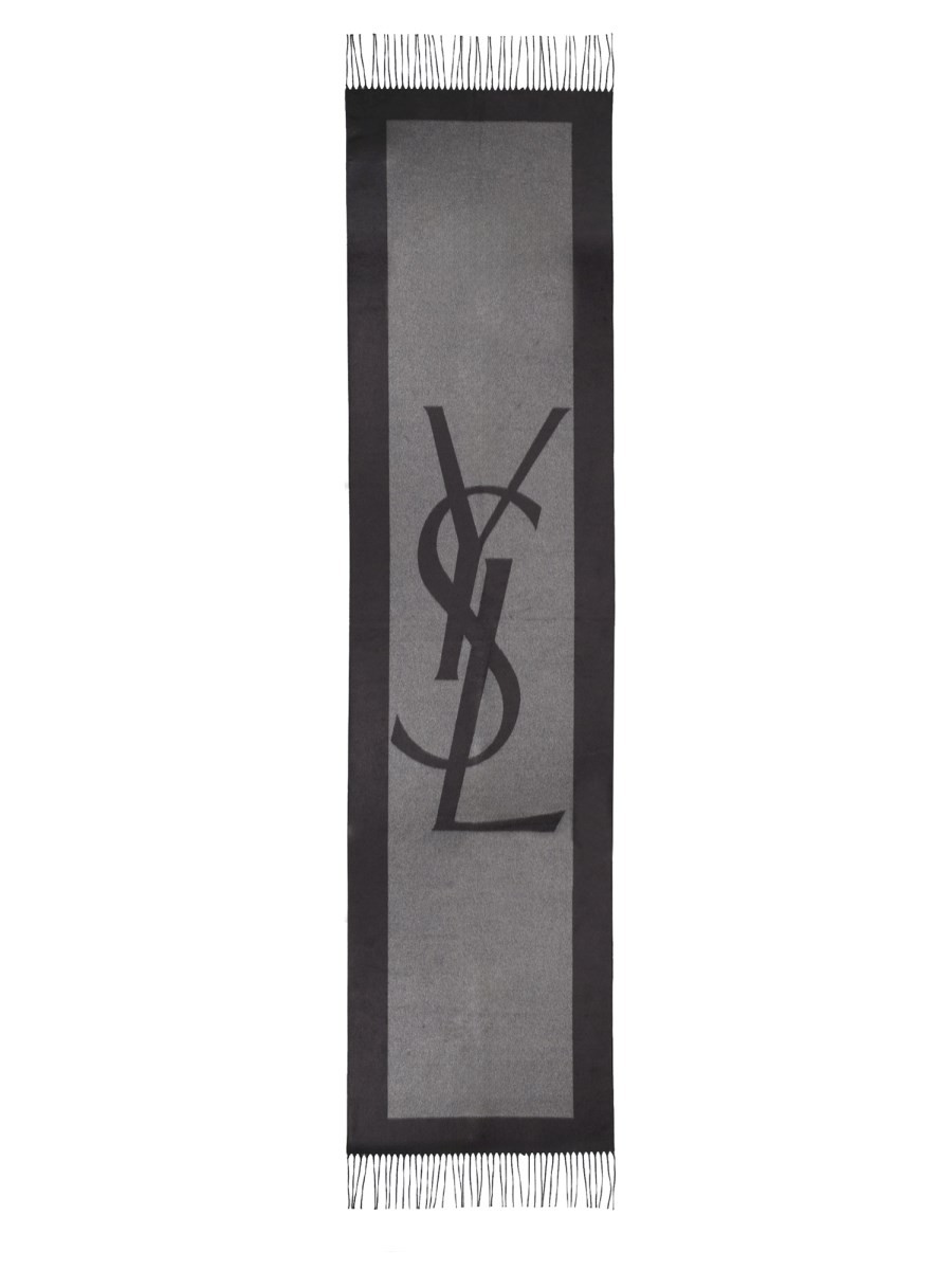 Saint Laurent Sciarpa Cassandre In Jacquard Di Seta