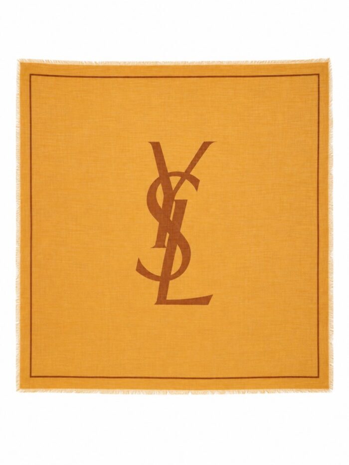 saint laurent sciarpa cassandre in twill di lana Saint Laurent Sciarpa Cassandre In Twill Di Lana