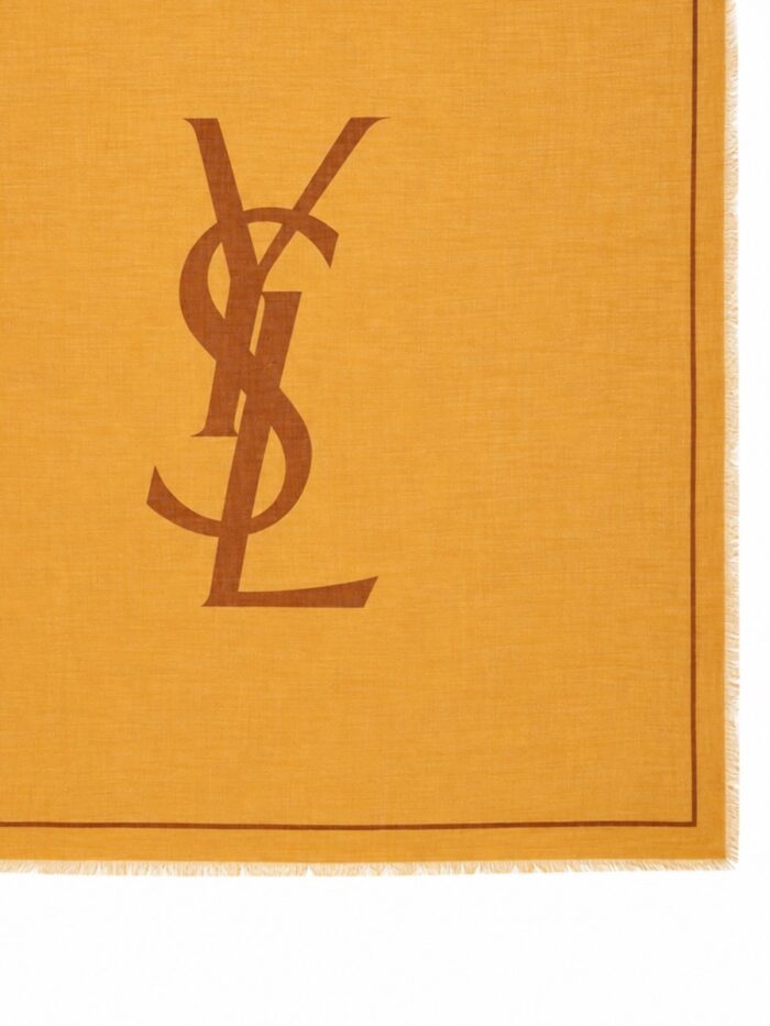 Saint Laurent Sciarpa Cassandre In Twill Di Lana