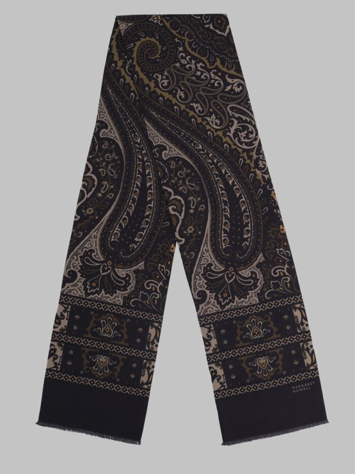 margaret howell sciarpa con motivo paisley MARGARET HOWELL Sciarpa Con Motivo Paisley