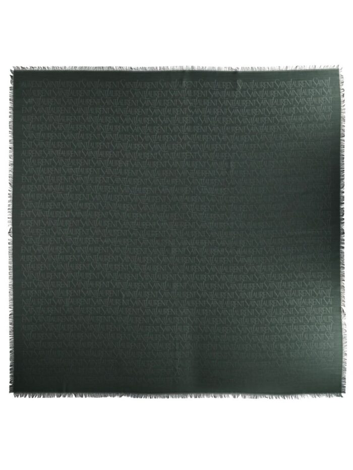 saint laurent sciarpa jacquard in seta e lana Saint Laurent Sciarpa Jacquard In Seta E Lana