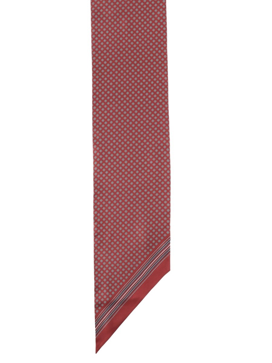 Saint Laurent Sciarpa Lavallière In Twill Di Seta