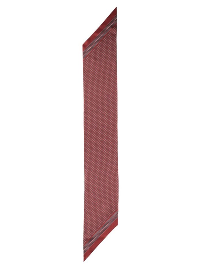 Saint Laurent Sciarpa Lavallière In Twill Di Seta