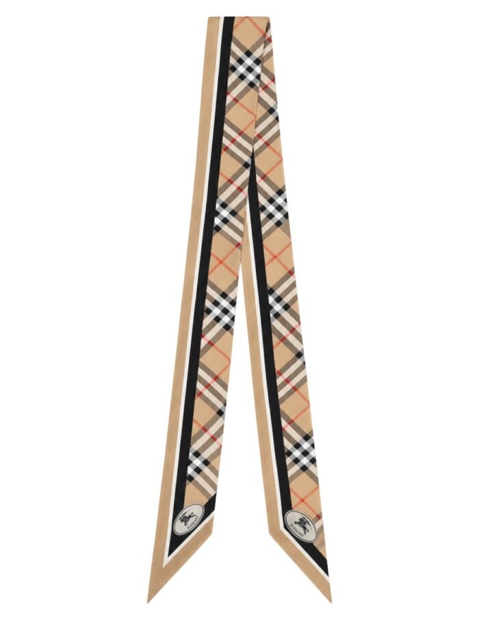 Burberry Sciarpa Sottile Con Stampa "Check"