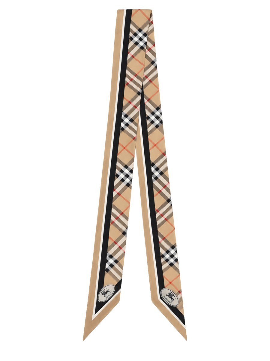 Burberry Sciarpa Sottile Con Stampa "Check"