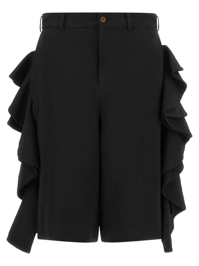 comme des garcons black sculptural ruffle bermuda shorts COMME DES GARCONS BLACK Sculptural Ruffle Bermuda Shorts