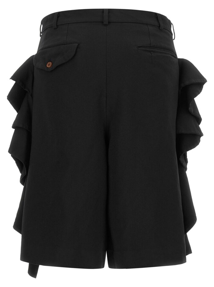 COMME DES GARCONS BLACK Sculptural Ruffle Bermuda Shorts
