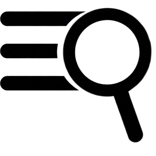 Magnifying glass icon representing search