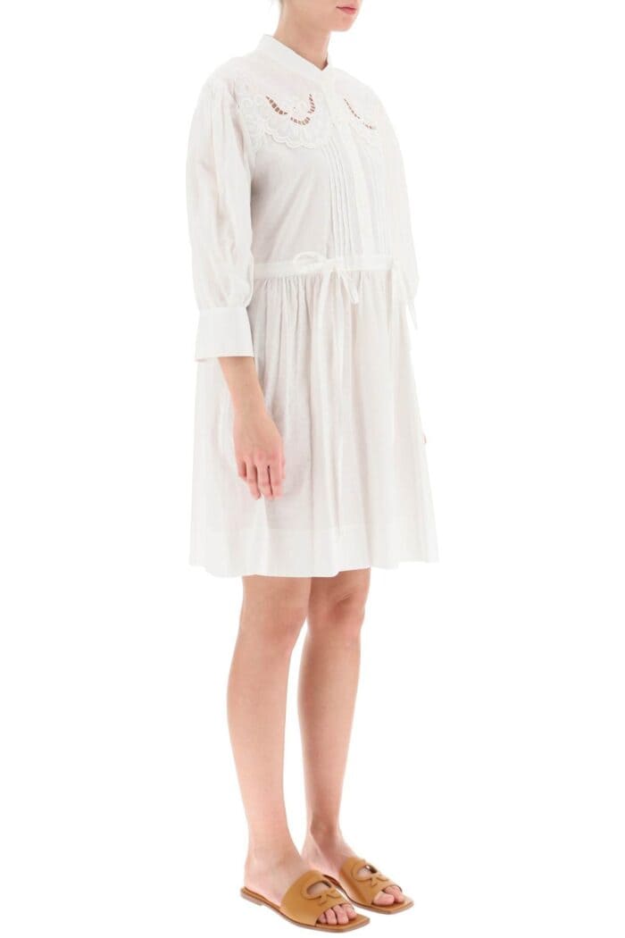 See By Chloe Embroidered Shirt Dress