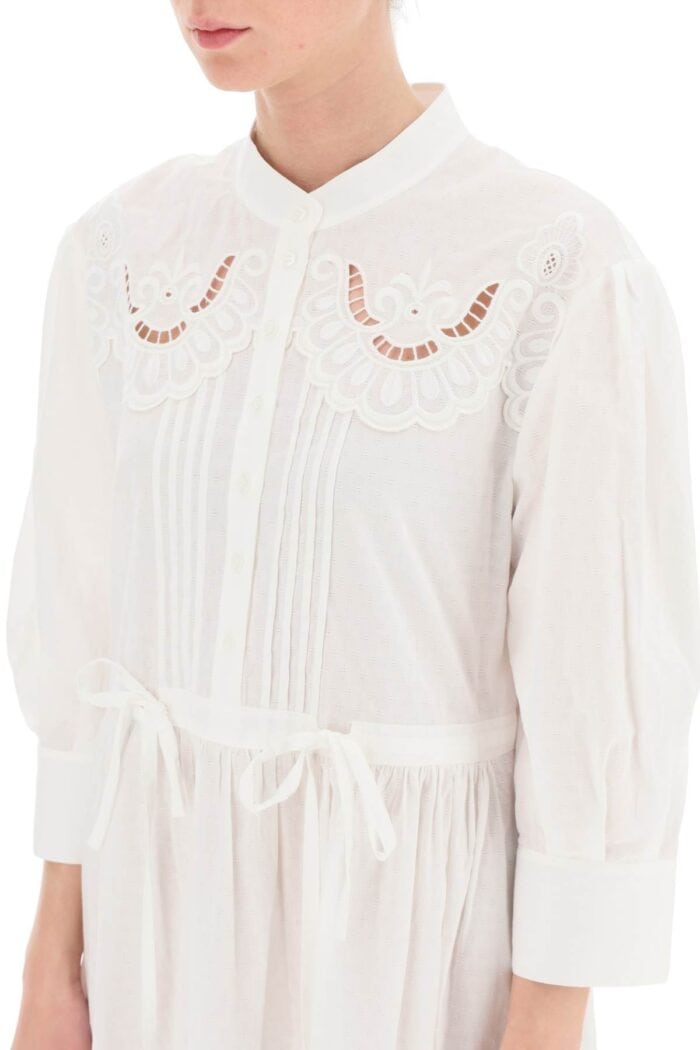 See By Chloe Embroidered Shirt Dress