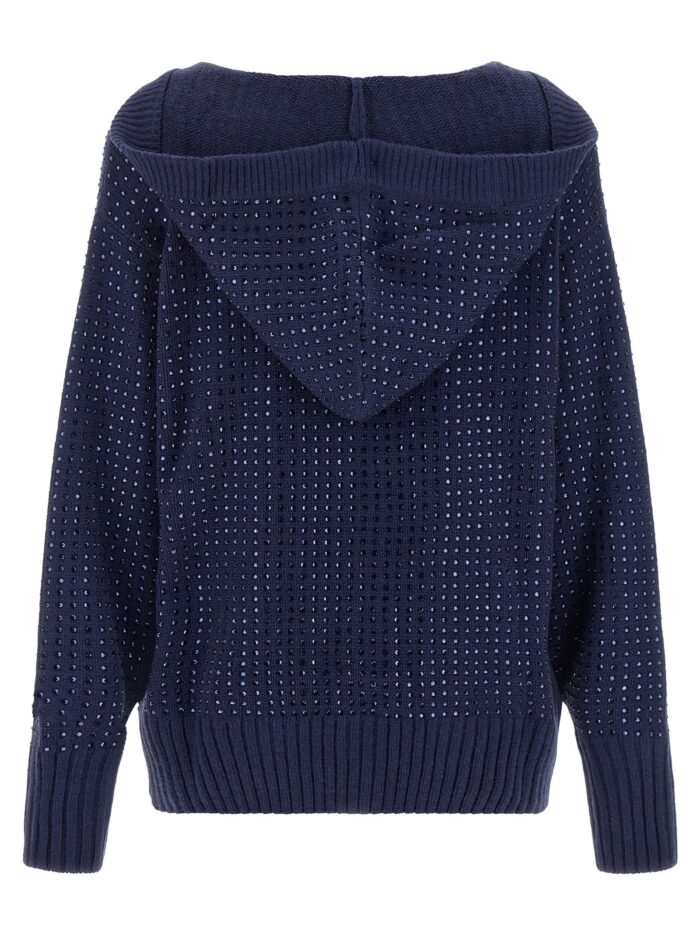 Pinko 'Seicento' Cardigan With Rhinestones And Hood