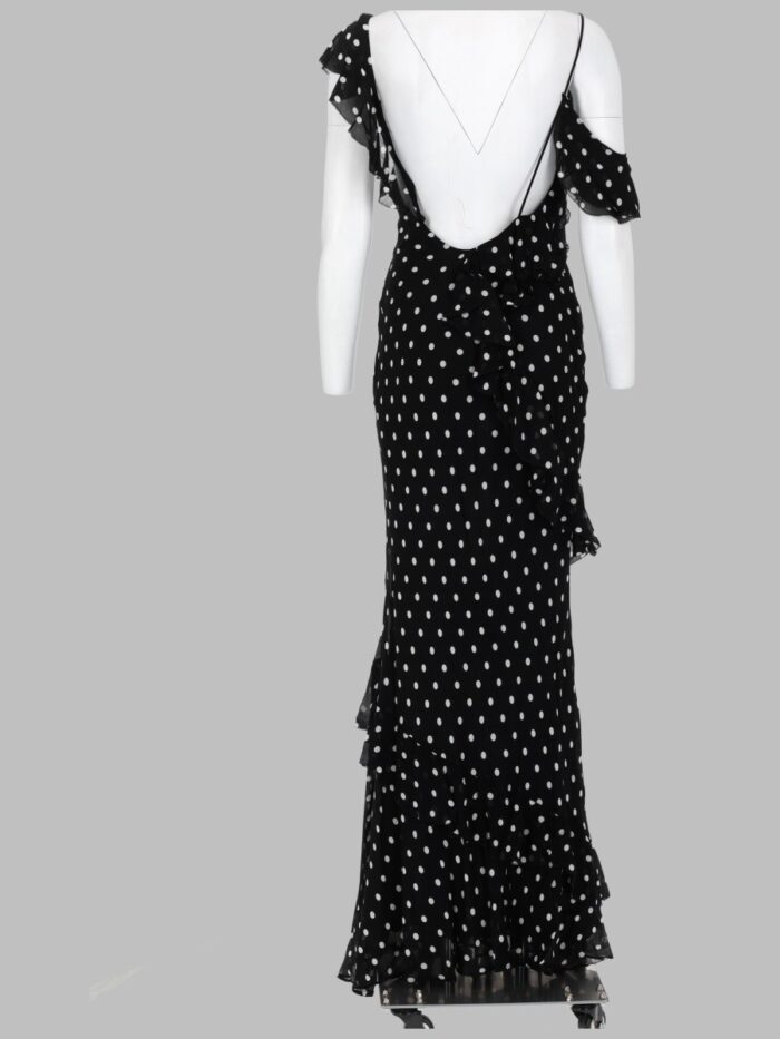 SELF-PORTRAIT ABITO LUNGO IN GEORGETTE A POIS