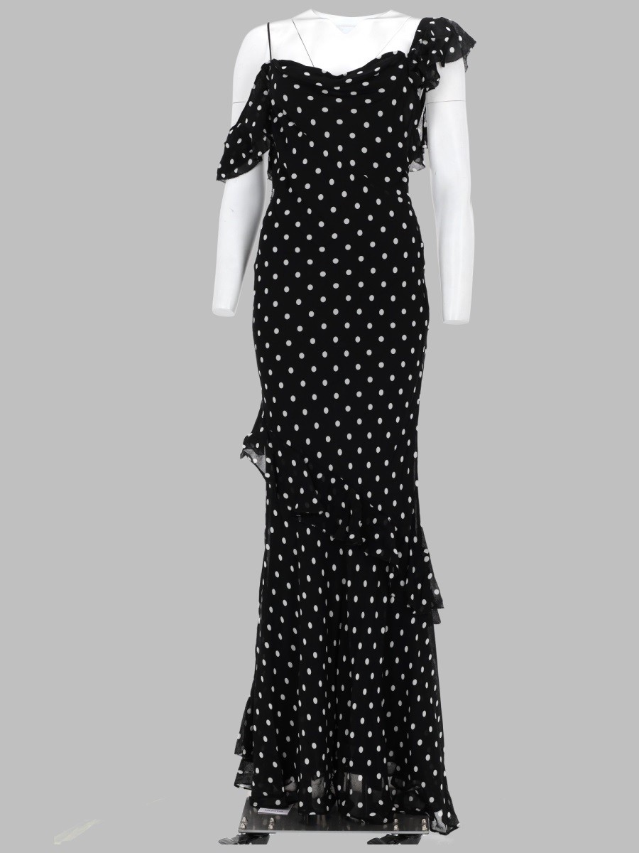 SELF-PORTRAIT ABITO LUNGO IN GEORGETTE A POIS
