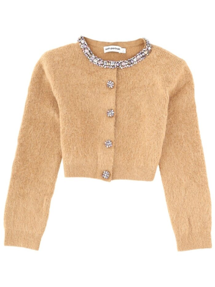 self portrait alpaca cardigan SELF-PORTRAIT ALPACA CARDIGAN