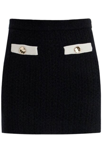 SELF PORTRAIT Alpaca Knit Mini Skirt