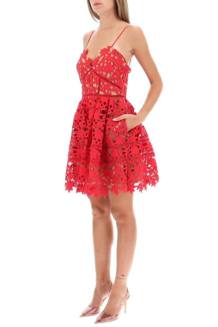 Self Portrait Azaelea Floral Lace Mini Dress