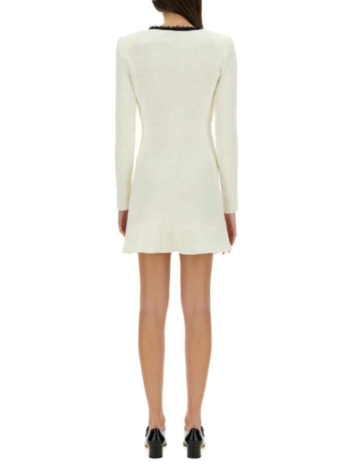 SELF-PORTRAIT BEADED KNIT MINI DRESS