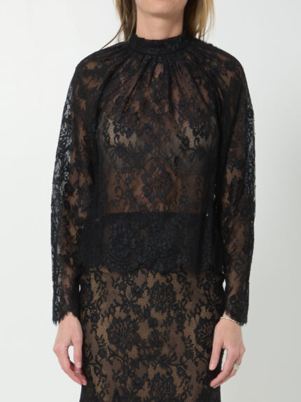 Self Portrait Black lace blouse