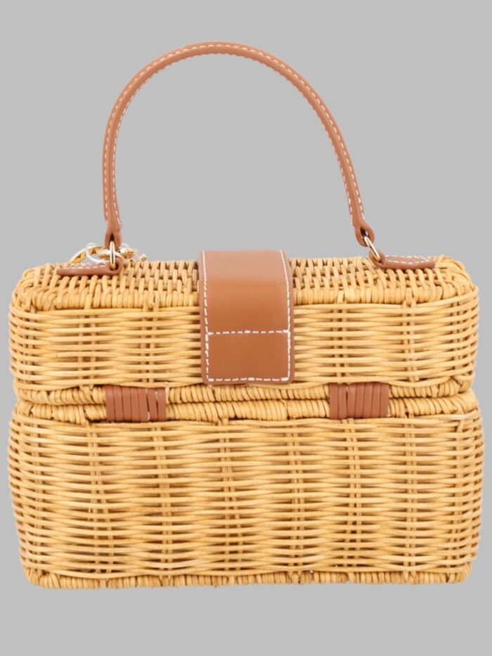 SELF-PORTRAIT BORSA BASKET "CHERRY CHARM" MINI