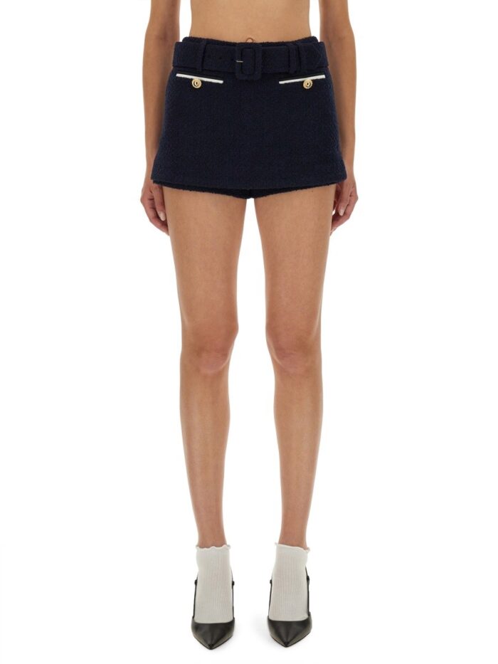 self portrait boucle shorts SELF-PORTRAIT BOUCLE SHORTS