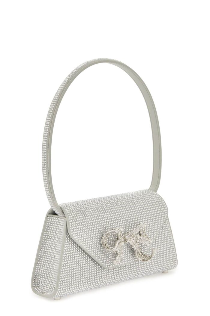 SELF PORTRAIT Bow Mini Shoulder Bag With Rhinestones