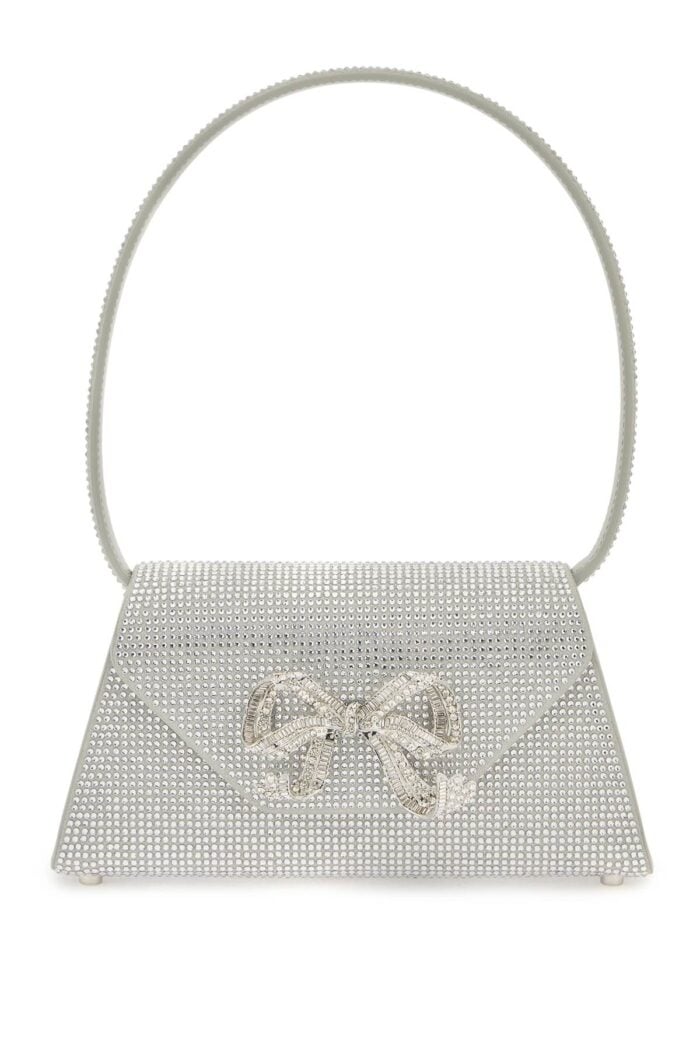 SELF PORTRAIT Bow Mini Shoulder Bag With Rhinestones