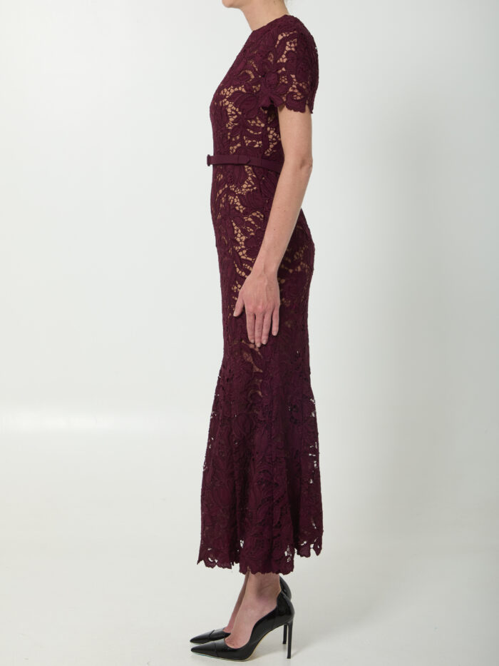 Self Portrait Burgundy lace midi dress