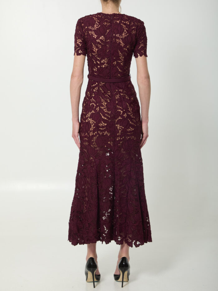 Self Portrait Burgundy lace midi dress