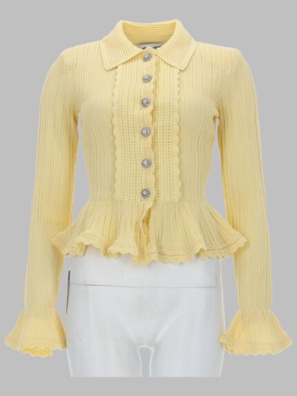 SELF-PORTRAIT CARDIGAN TRAFORATO