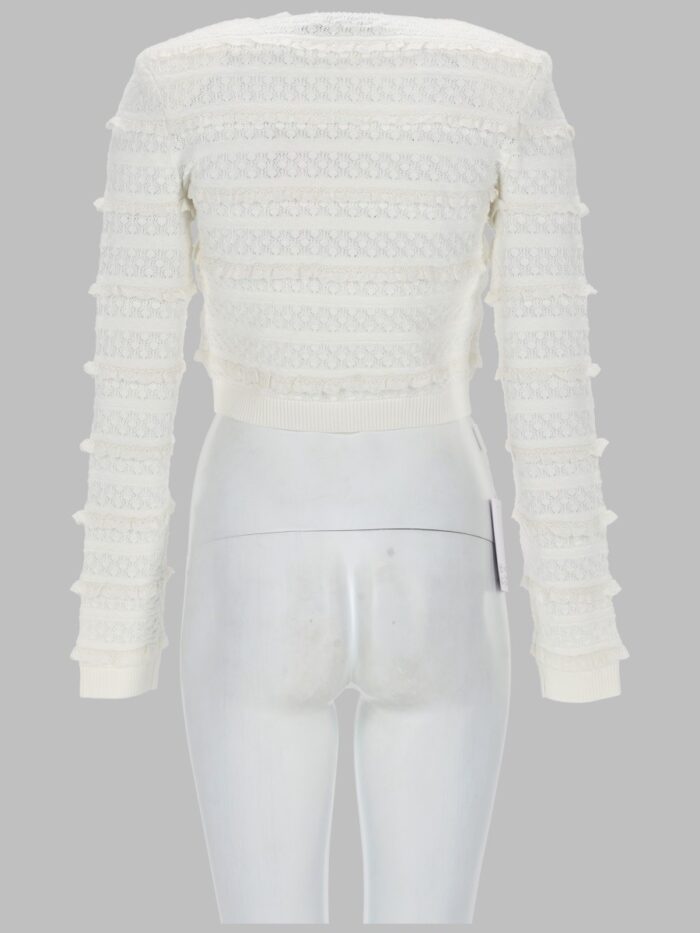 SELF-PORTRAIT CARDIGAN TRAFORATO CON STRASS