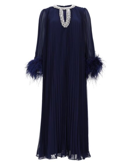 SELF-PORTRAIT CHIFFON MIDI DRESS