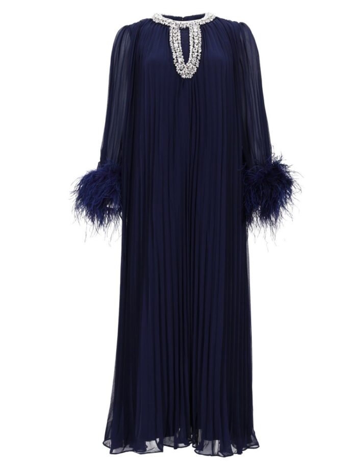 SELF-PORTRAIT CHIFFON MIDI DRESS