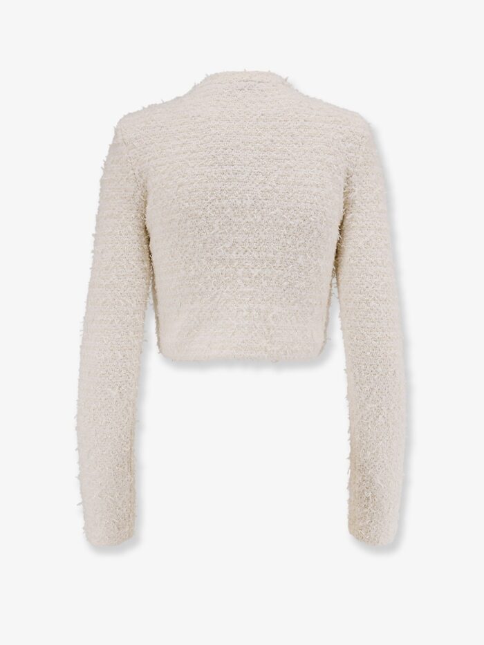 SELF PORTRAIT Cotton Blend Cardigan With Rhinestones