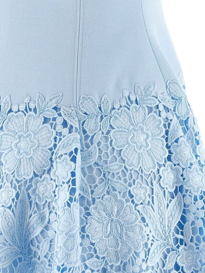 SELF PORTRAIT Crepe Lace Mini Dress