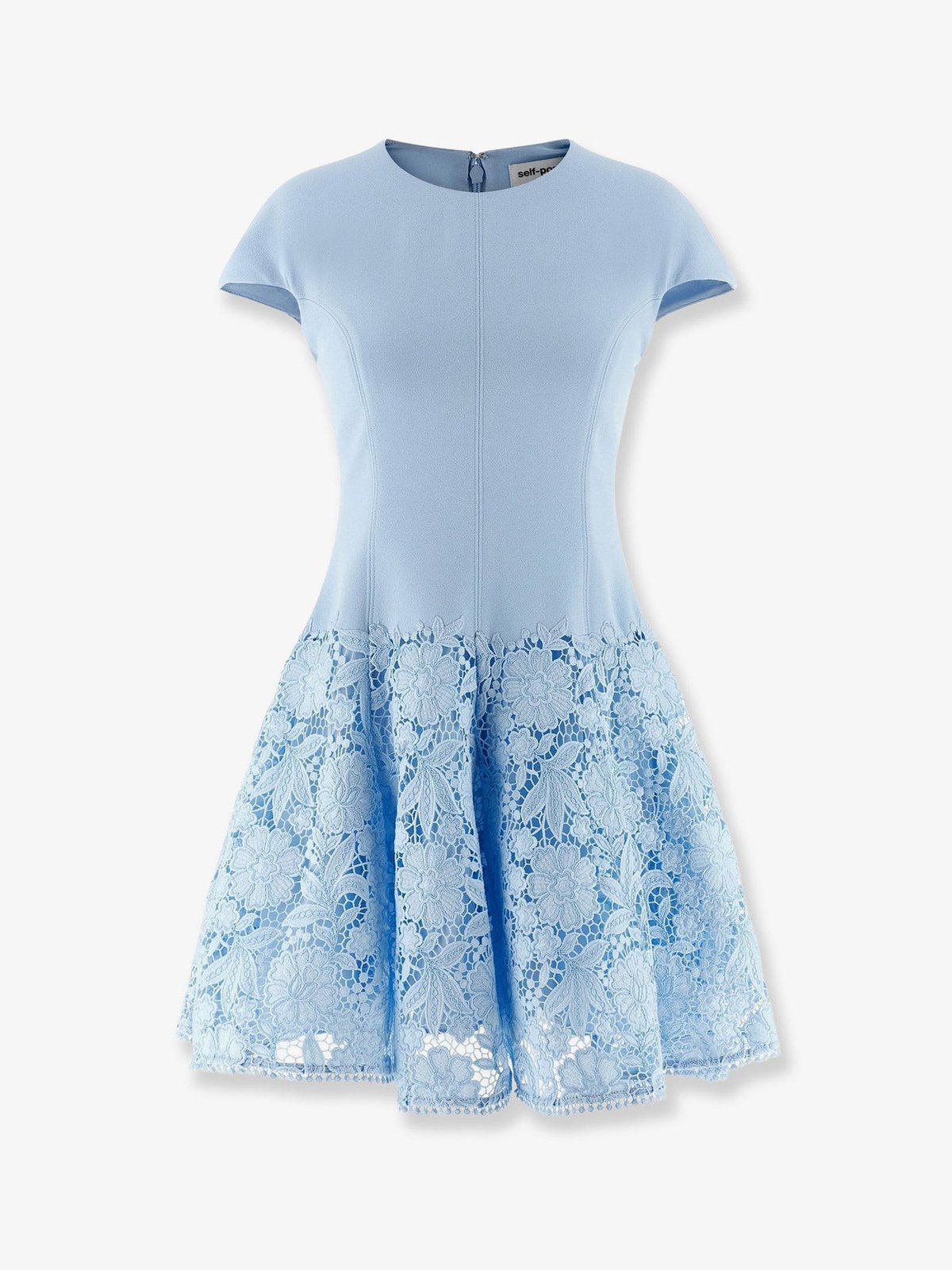 SELF PORTRAIT Crepe Lace Mini Dress