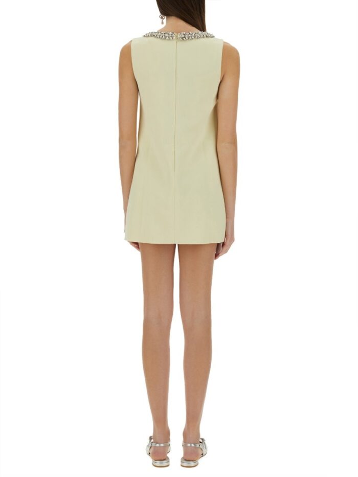 SELF-PORTRAIT CREPE MINI DRESS WITH BOWS
