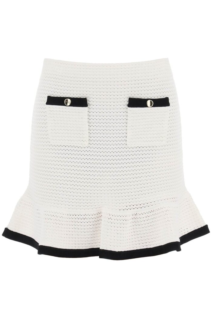 SELF PORTRAIT Crochet Mini Skirt In