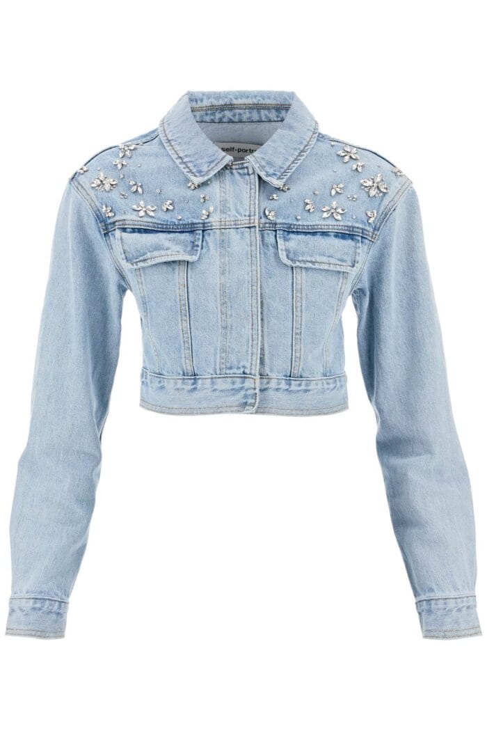 SELF PORTRAIT Cropped Denim Jacket For Women