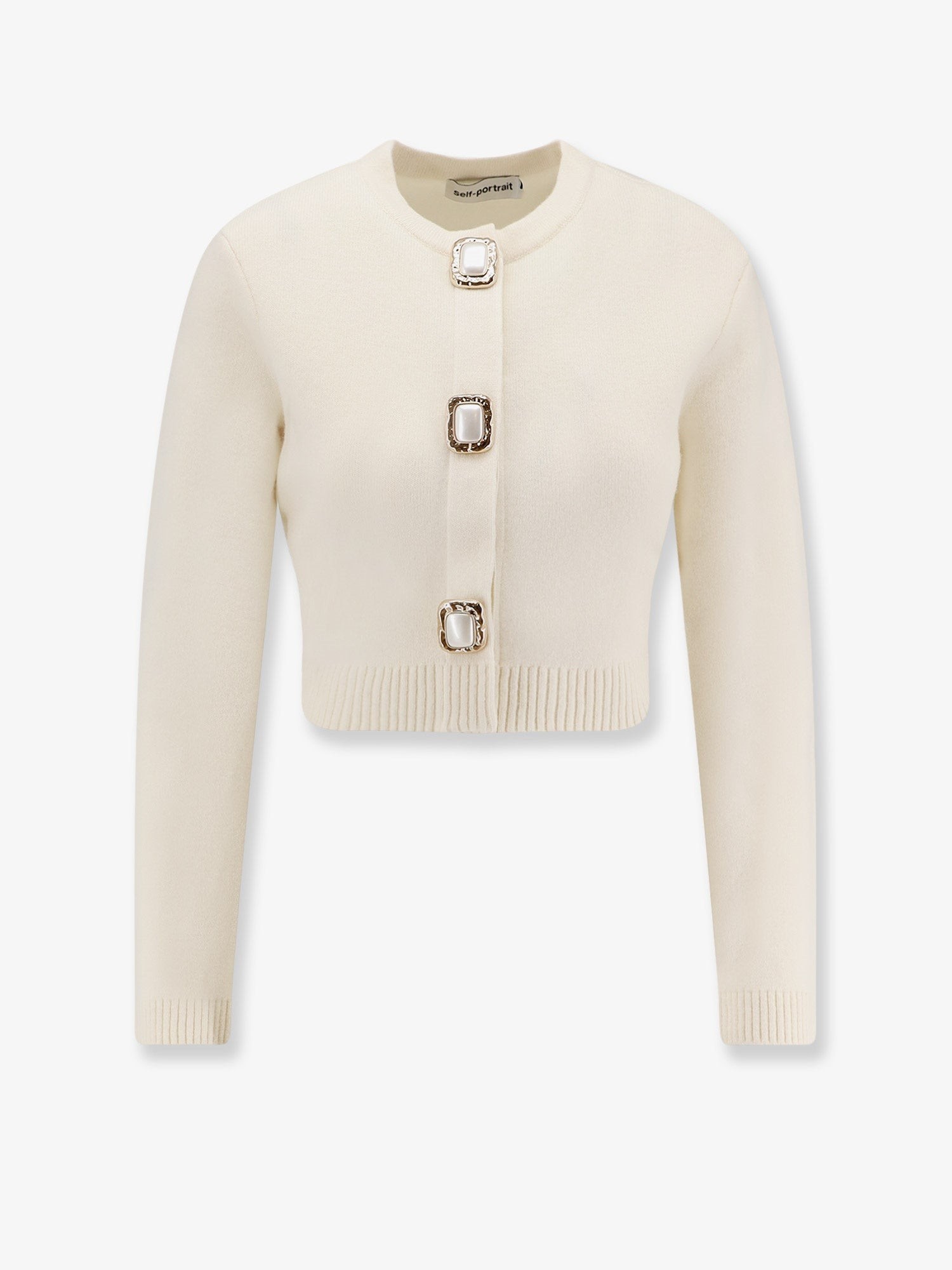 SELF PORTRAIT Cropped Wool Cardigan