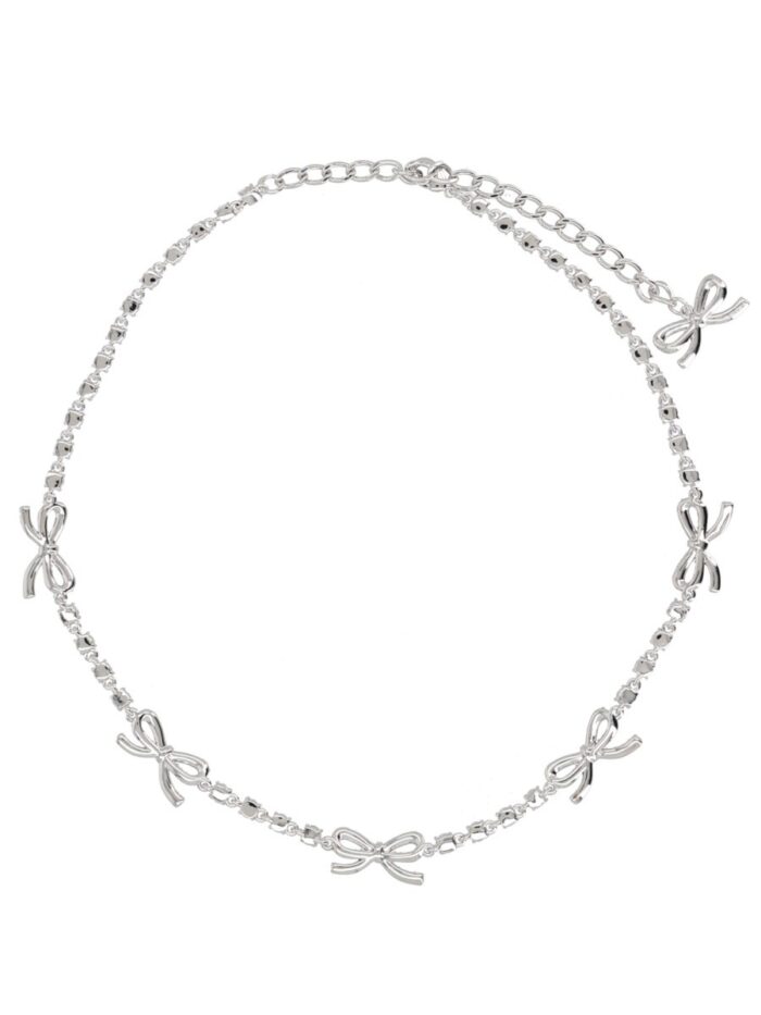 SELF-PORTRAIT "CRYSTAL BOW" NECKLACE
