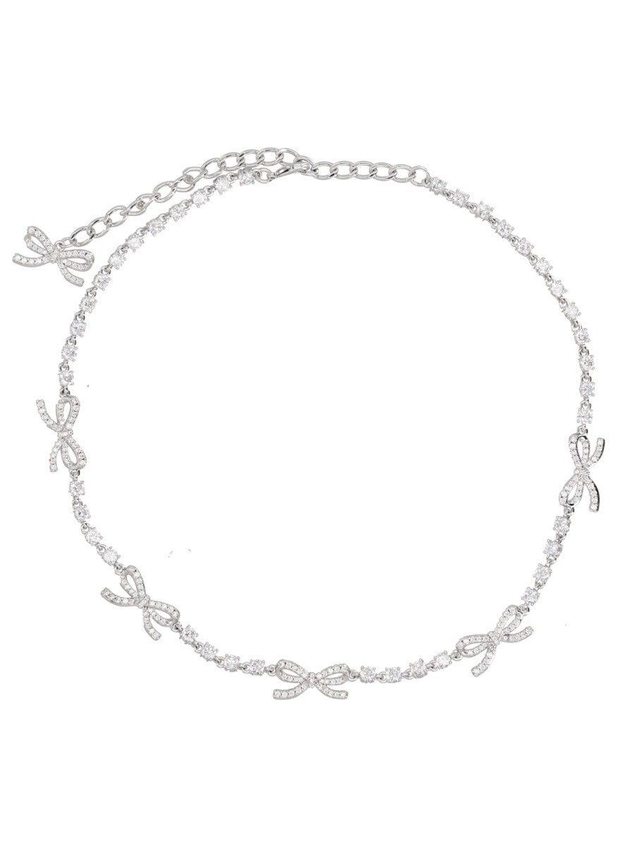 SELF-PORTRAIT "CRYSTAL BOW" NECKLACE