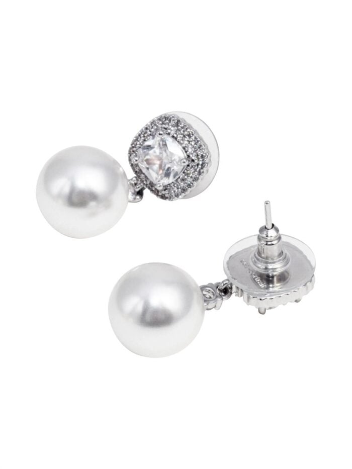 SELF-PORTRAIT CRYSTAL EARRINGS WITH PEARL