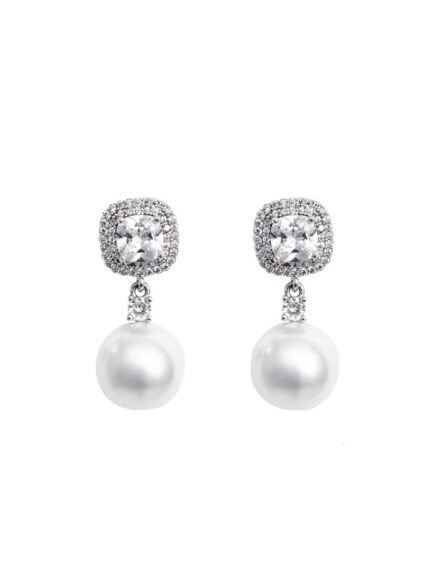 SELF-PORTRAIT CRYSTAL EARRINGS WITH PEARL