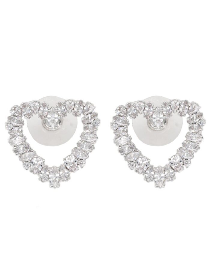 SELF-PORTRAIT "CRYSTAL HEART" EARRINGS