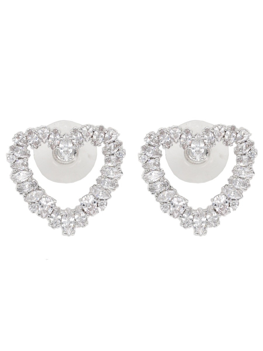 SELF-PORTRAIT "CRYSTAL HEART" EARRINGS