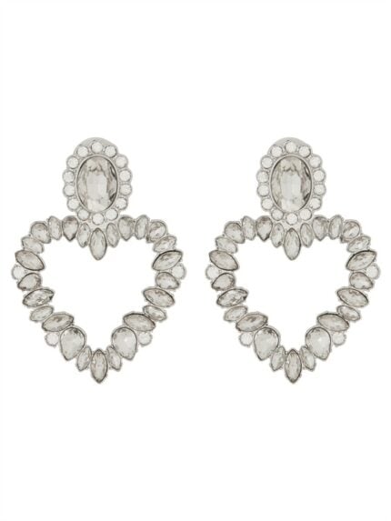 SELF-PORTRAIT "CRYSTAL HEART" EARRINGS