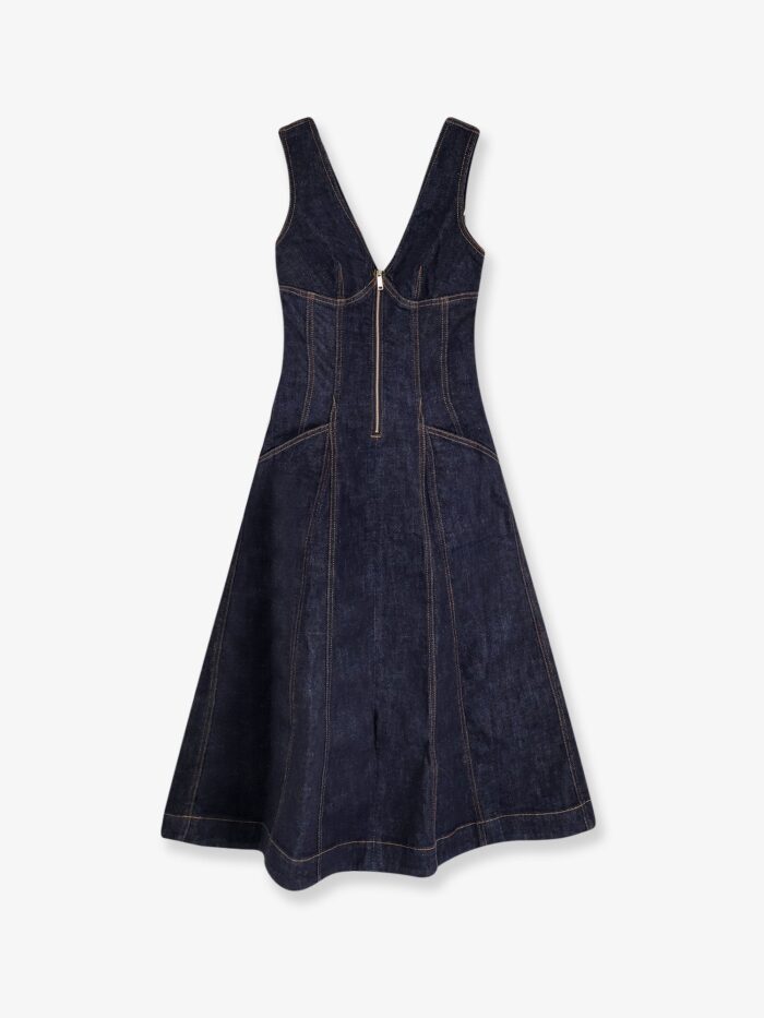 SELF PORTRAIT Denim Midi Dress