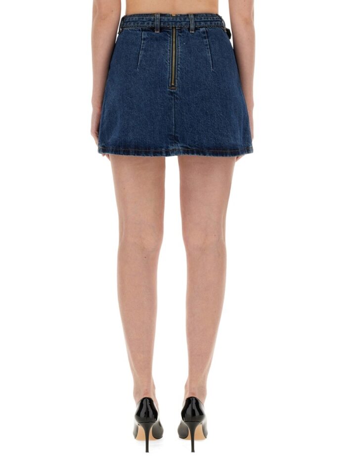 SELF-PORTRAIT DENIM MINISKIRT